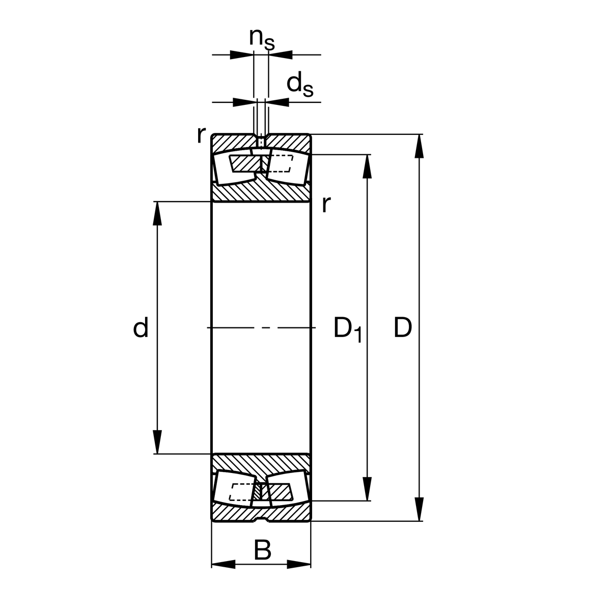 Радиальный сферический роликоподшипник FAG 22213-E1A-XL-M-C4