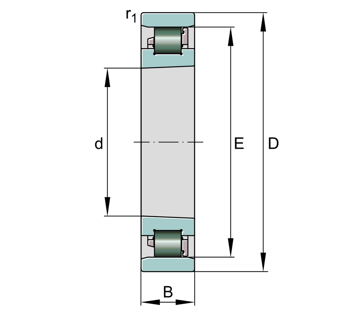 Цилиндрический роликоподшипник FAG HCN1010-D-K-PVPA1-SP-XL