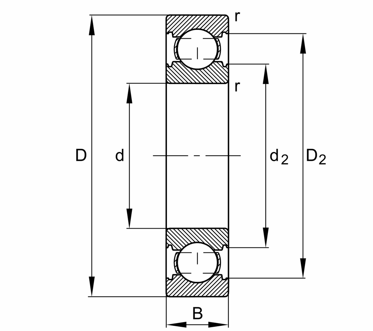 Радиальный шарикоподшипник FAG HC6310-C
