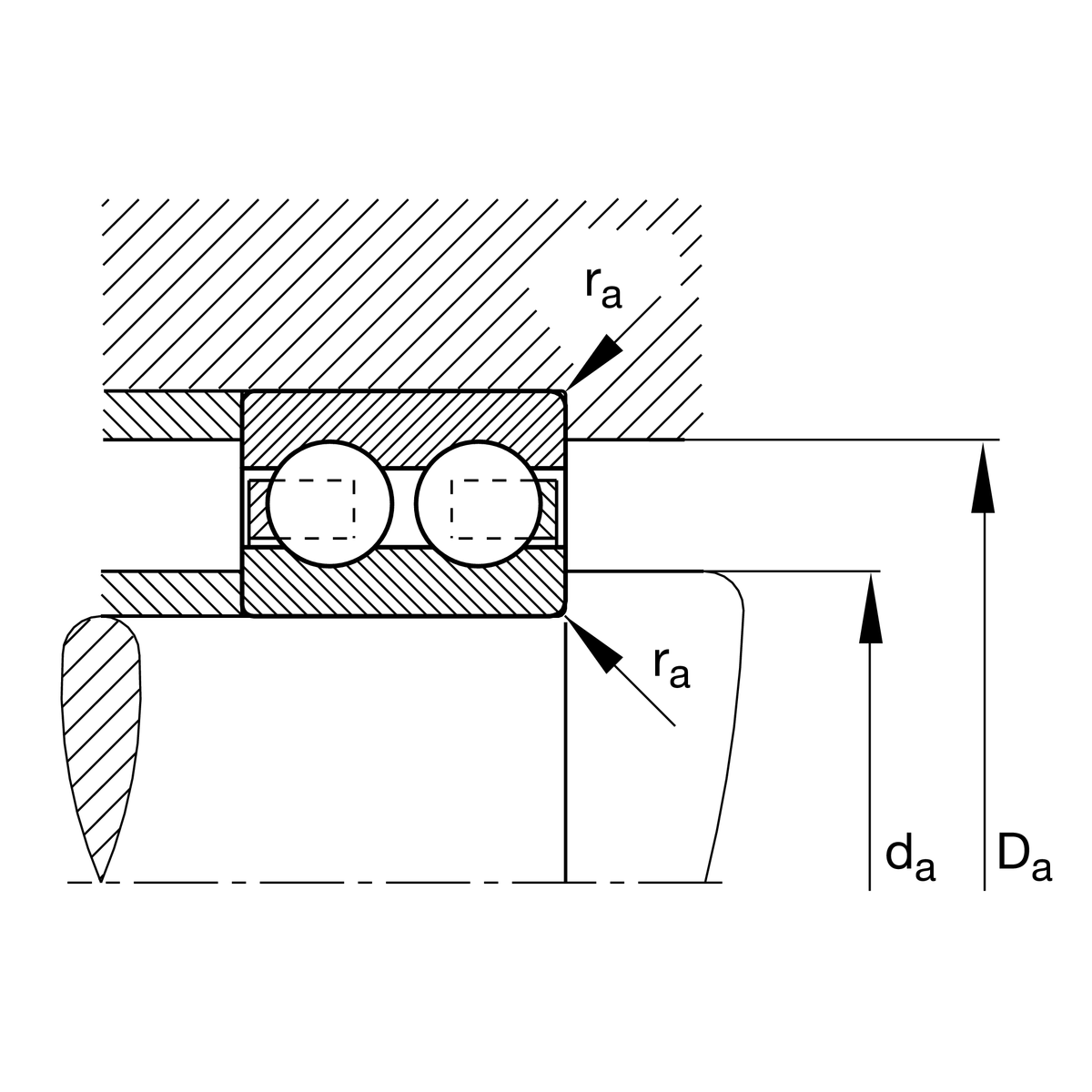 Радиальный шарикоподшипник FAG 4202-BB-TVH-C3