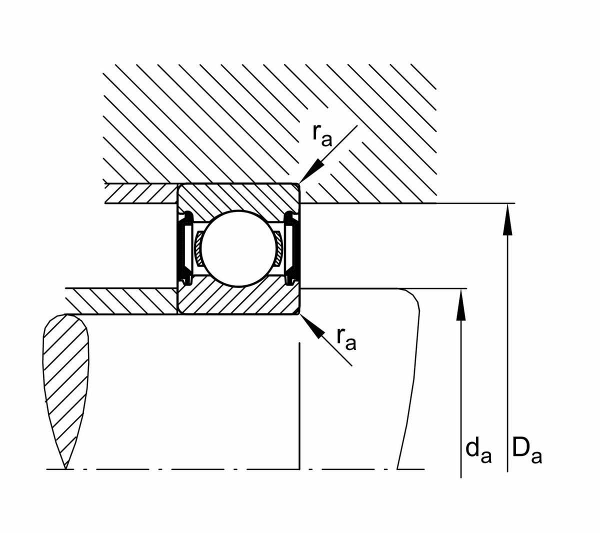 Радиальный шарикоподшипник FAG 6203-C-2BRS-L038-C3>V