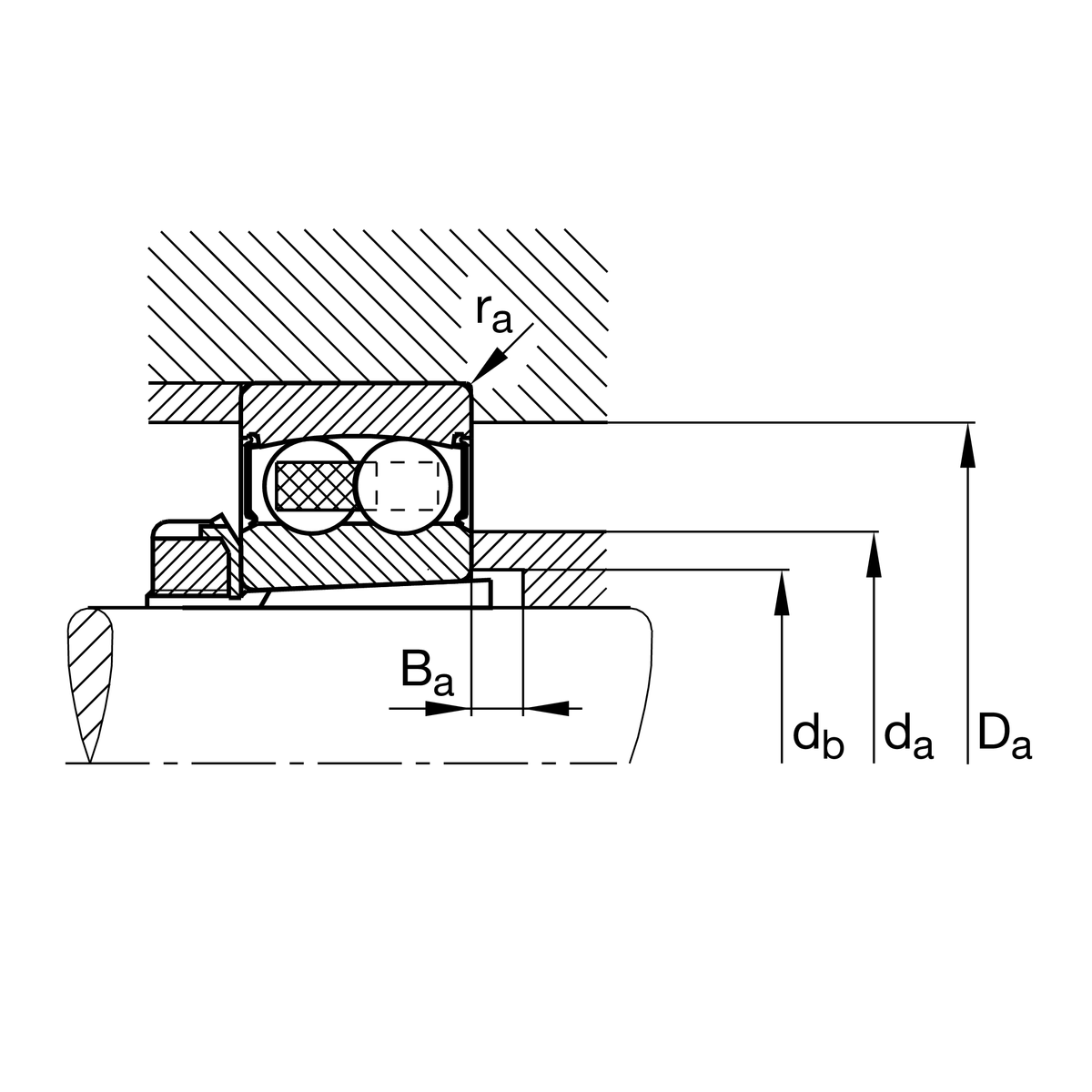 Радиальный сферический шарикоподшипник FAG 2207-K-2RS-TVH