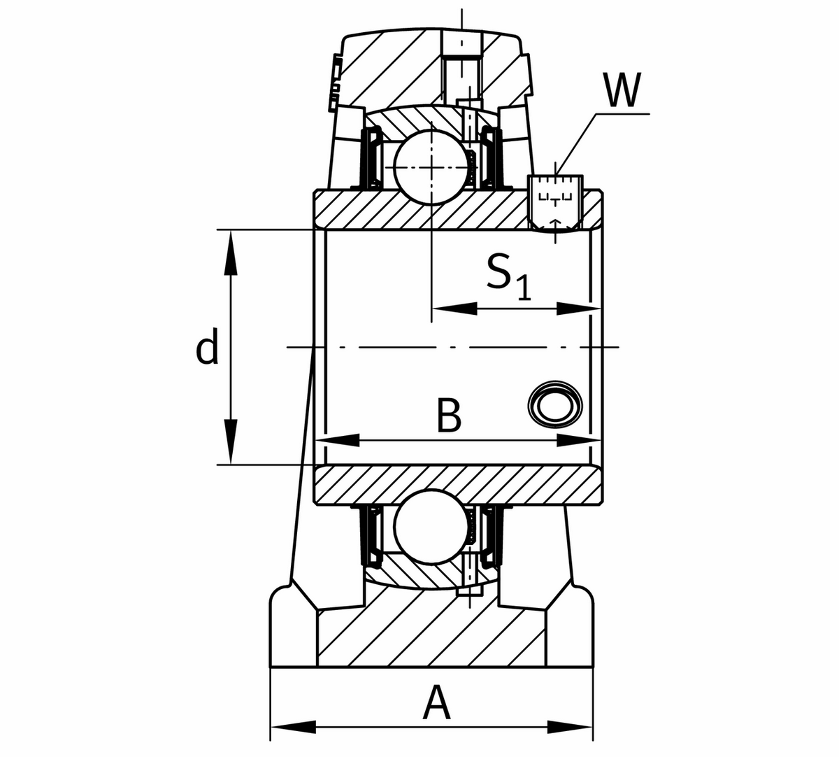 Узел стационарного корпуса FAG UCPA206-18