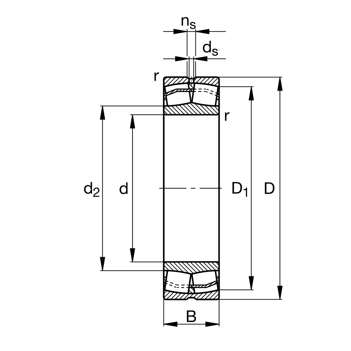 Радиальный сферический роликоподшипник FAG 22324-E1-XL-J30PC-C3