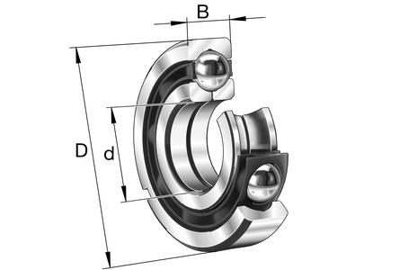 Подшипник с четырехточечным контактом FAG QJ1048-N1-MPA-C3 (QJ1048N1MPA.C3)