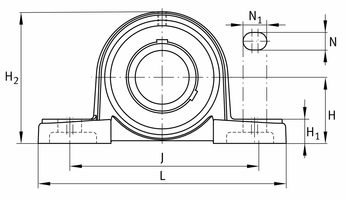Узел стационарного корпуса FAG UCP206-20