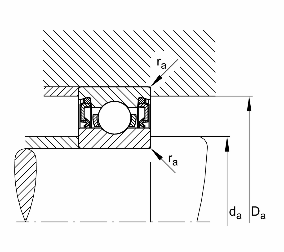 Радиальный шарикоподшипник FAG 61900-2RZ>N