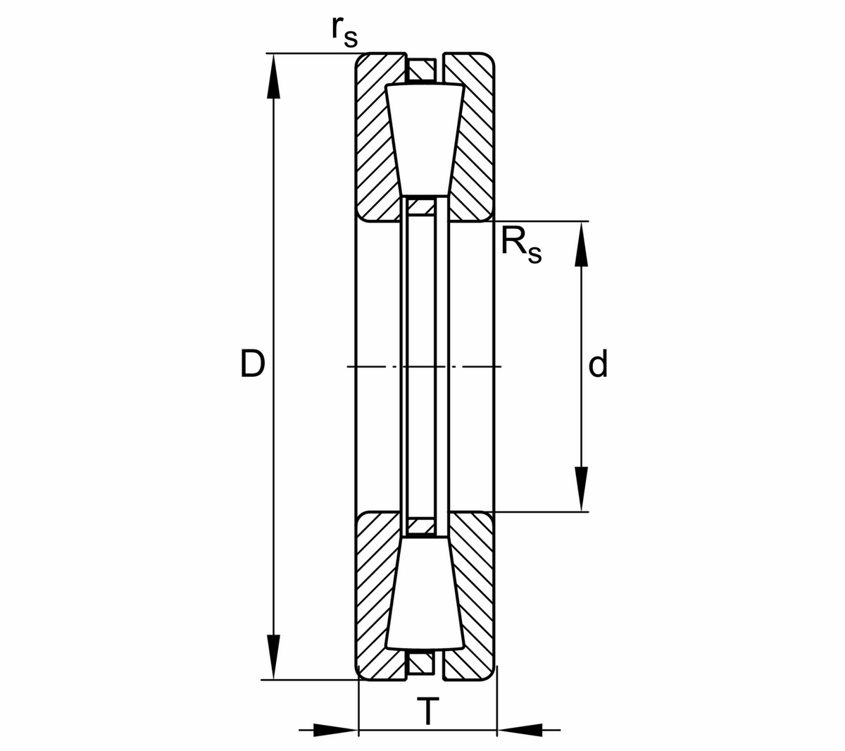Упорный конический роликоподшипник FAG KT811-MPA