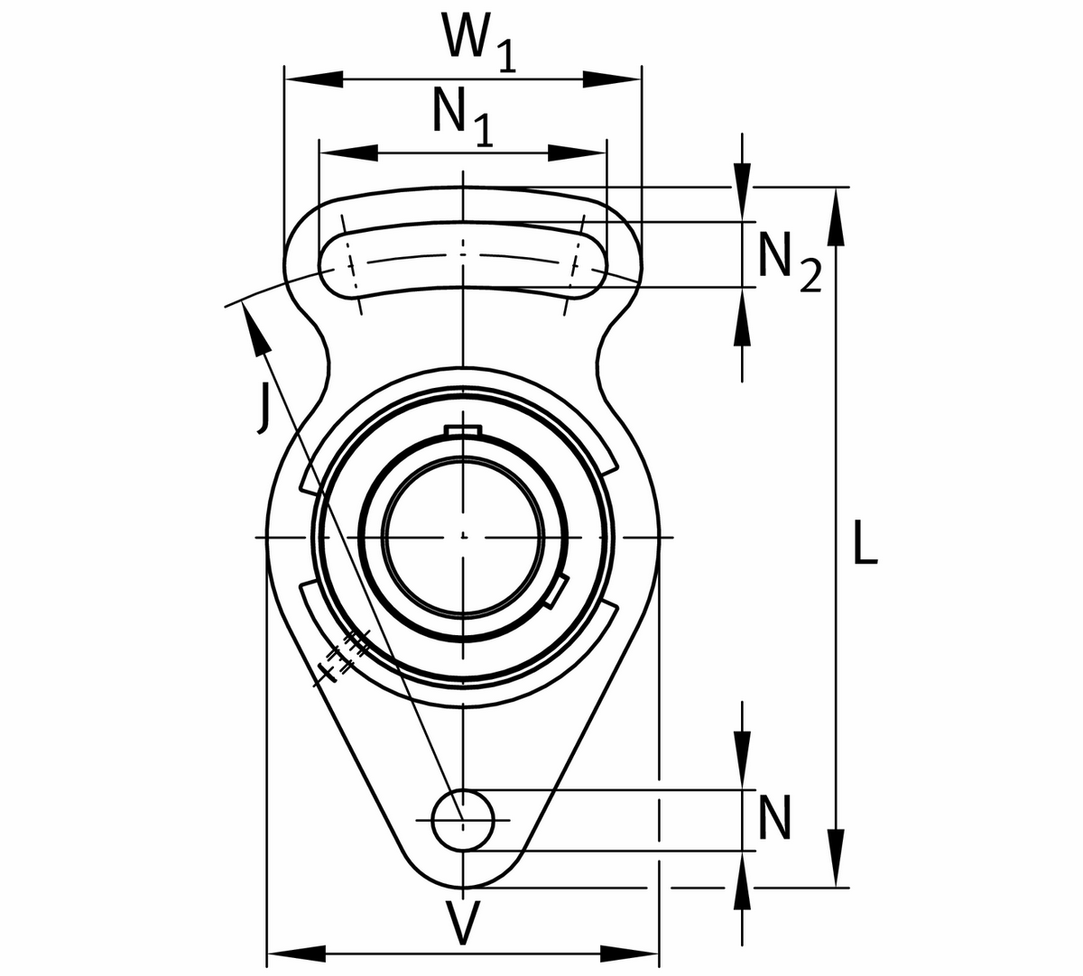 Корпусной узел с закрепляемым подшипником FAG UCFA209-28