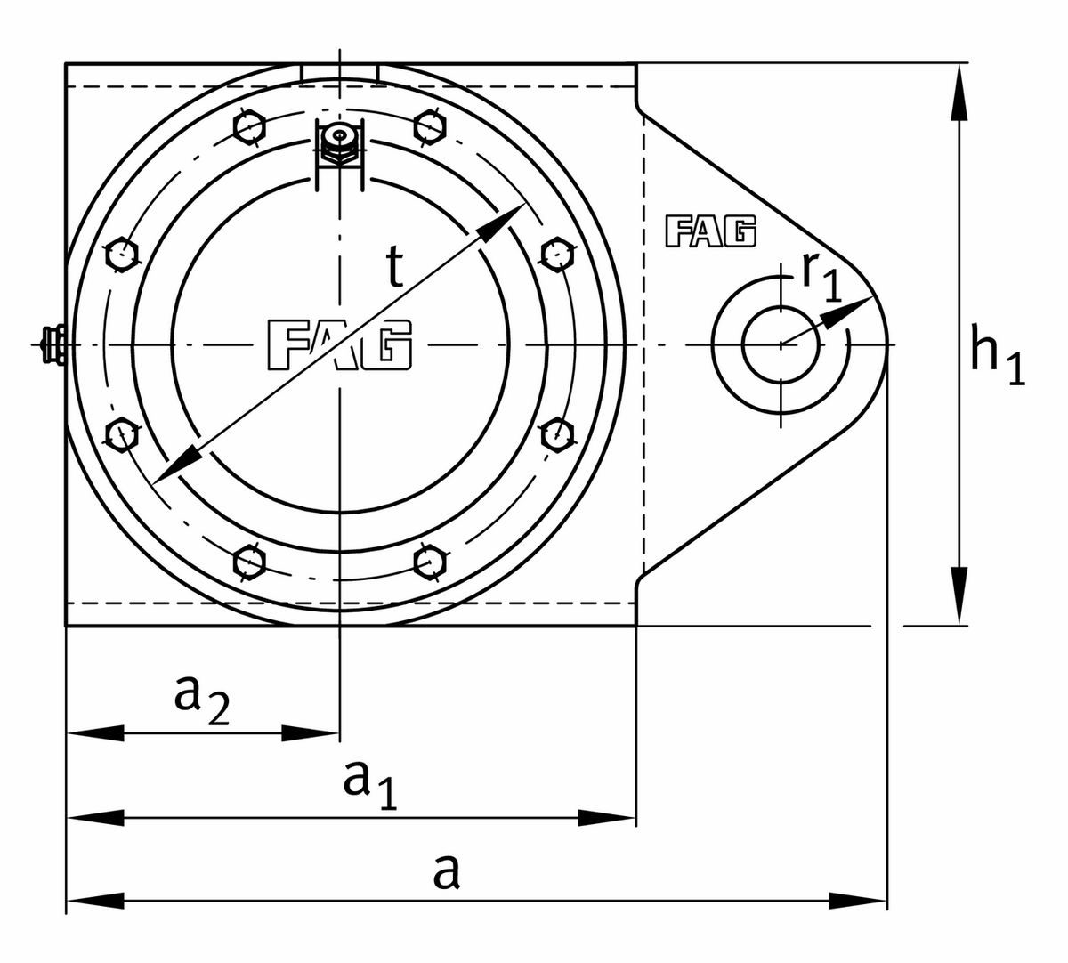 Корпус закрепляемого подшипника FAG SPA3284-H-W-T-AL-D