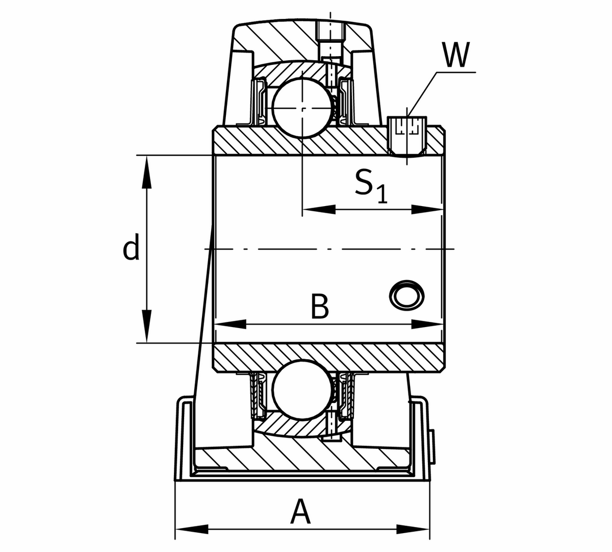 Узел стационарного корпуса FAG UCP206-20