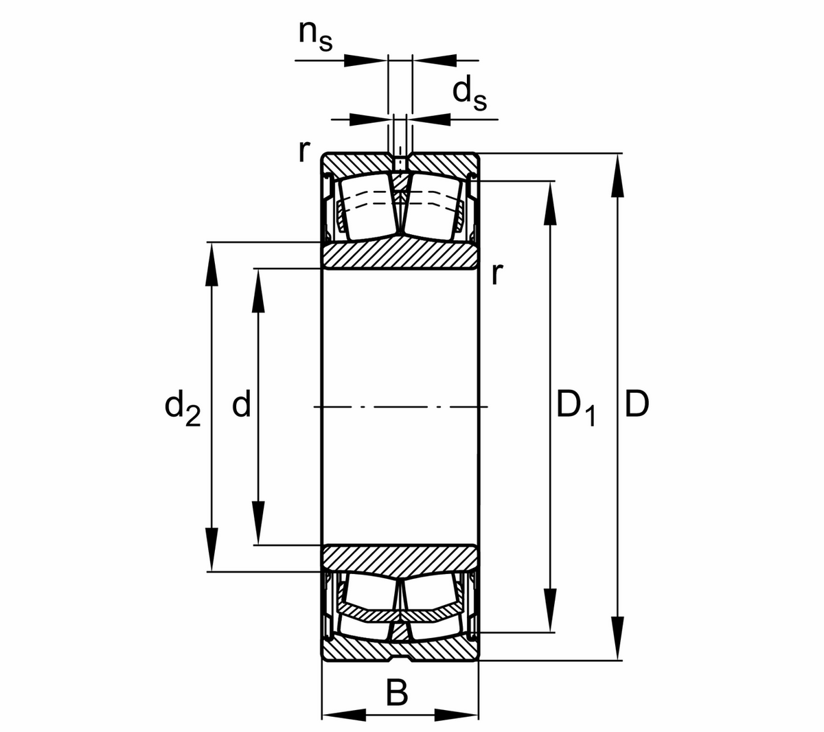 Радиальный сферический роликоподшипник FAG WS22215-E1-XL-2RSR-C4
