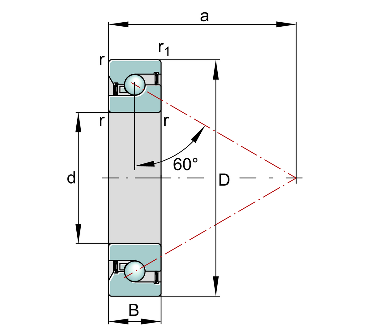 Упорно-радиальный шарикоподшипник FAG BSB1747-2Z-SU-XL