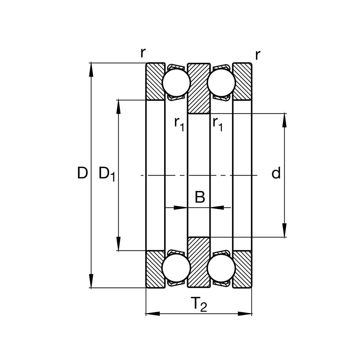 Упорный шарикоподшипник FAG 52334-MP
