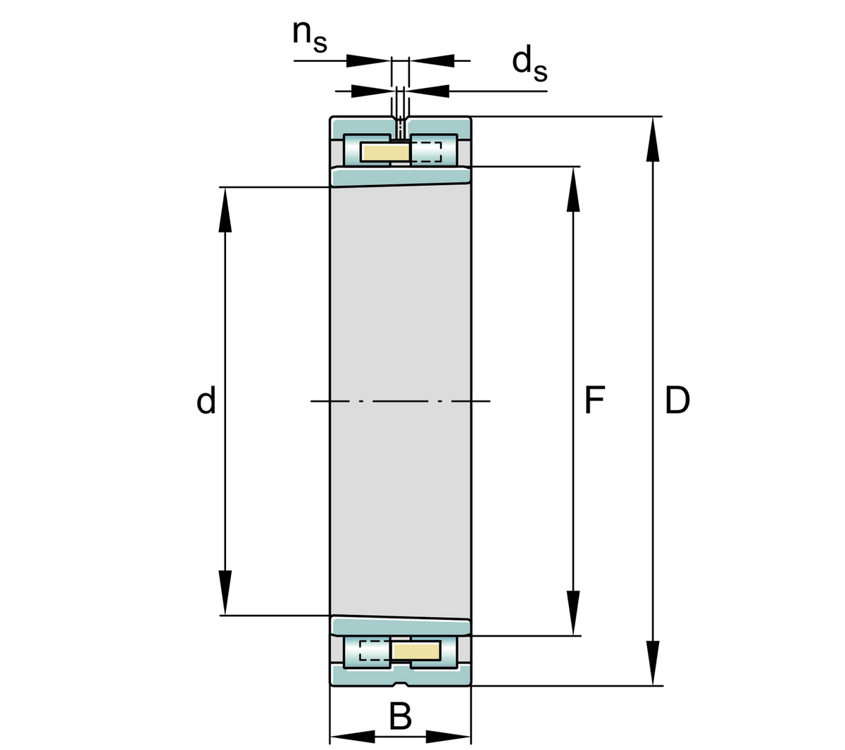 Цилиндрический роликоподшипник FAG NNU4996-S-K-M-SP