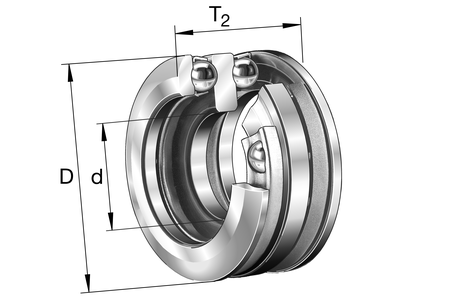 Упорный шарикоподшипник FAG 54308