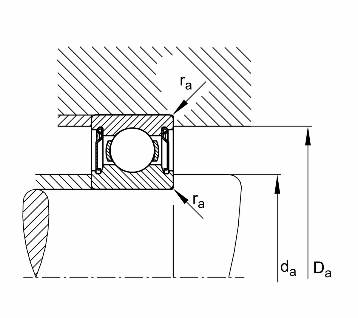 Радиальный шарикоподшипник FAG 6200-H-2Z>N