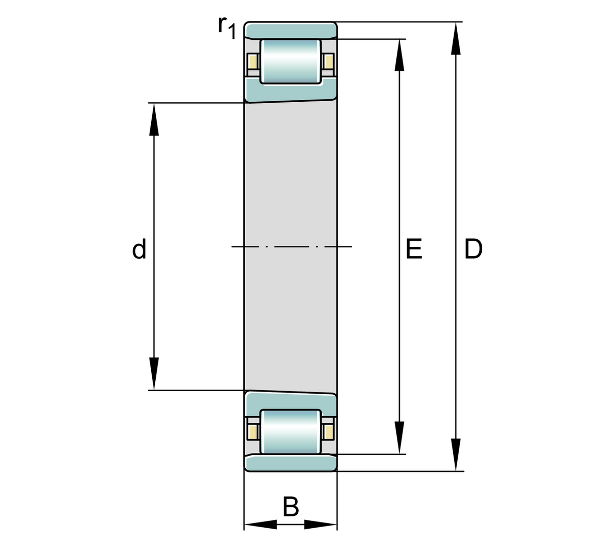 Цилиндрический роликоподшипник FAG N1034-K-M1-SP