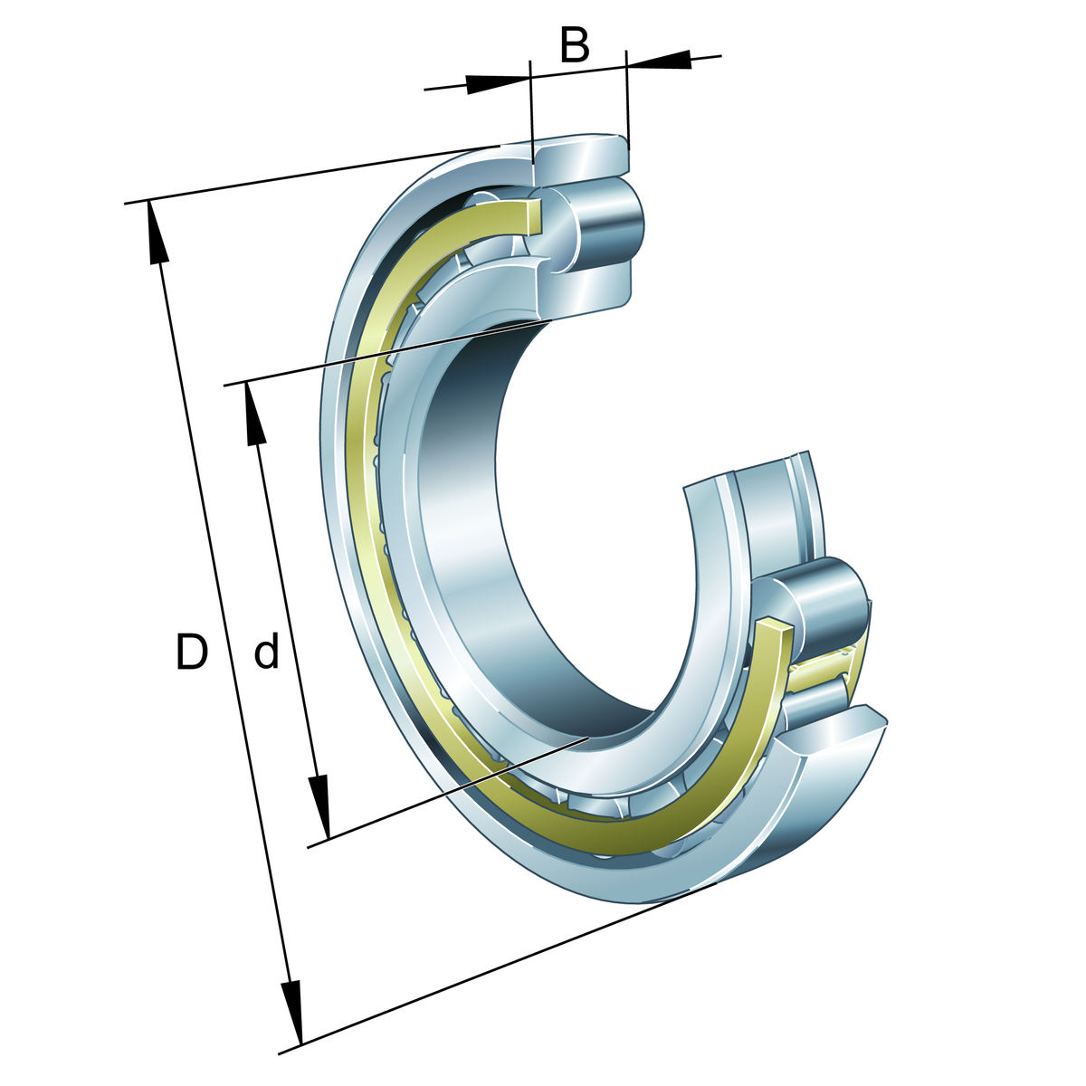 Цилиндрический роликоподшипник FAG N244-E-M1-C3