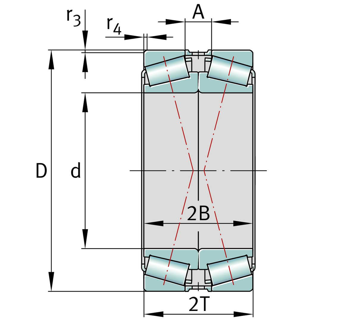 Комплект конического роликоподшипника FAG 32034-X-XL-DF-A0-40