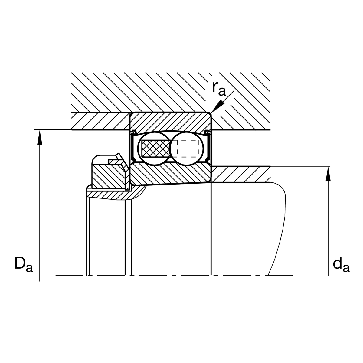 Радиальный сферический шарикоподшипник FAG 2207-K-2RS-TVH
