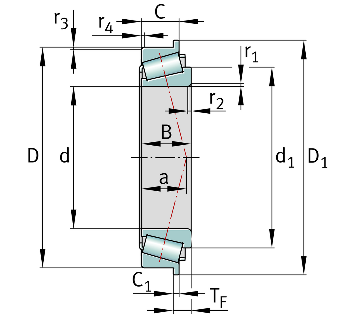 Конический роликоподшипник FAG 33019-XL-R-W215FB