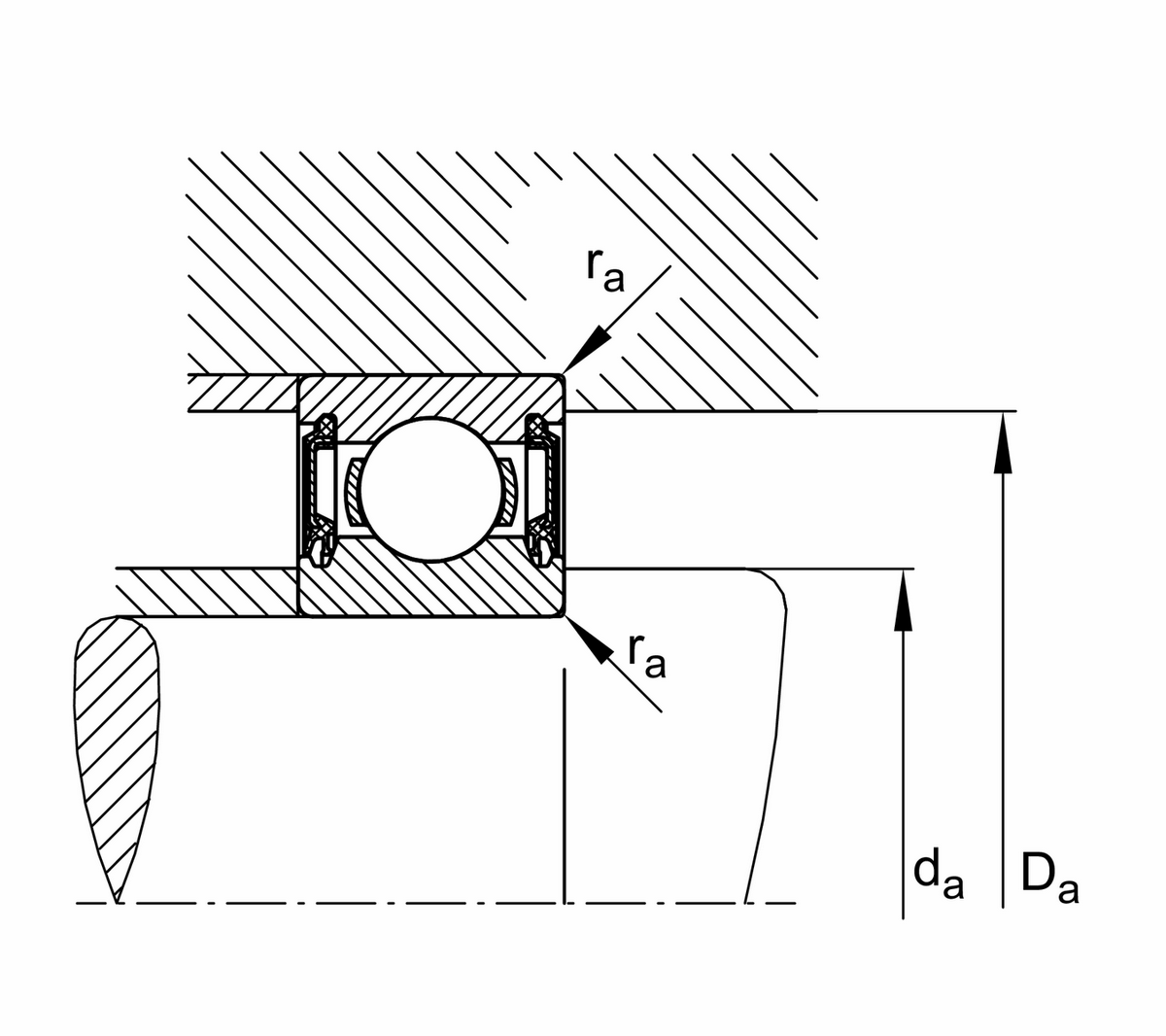 Радиальный шарикоподшипник FAG 6306-H-2RSR-L038-C3>N